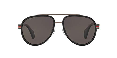 Gucci GG0447S - 001 Sunglasses Black w/Grey Polarized Lens 58mm2