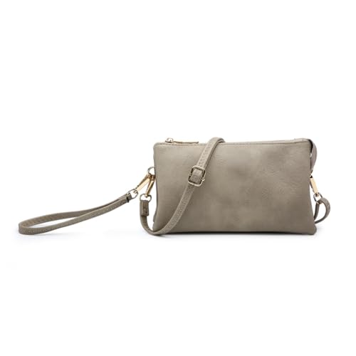 Image of JEN & CO. Riley Crossbody Bags for Women Vegan Leather Wristlet Clutch Wallet Purses Handbags with 2 Straps