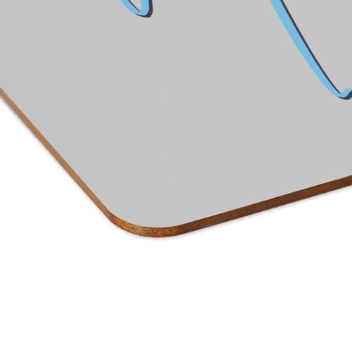 Napperons en liège gris grand format 39,5x28,5 cm au design minimaliste