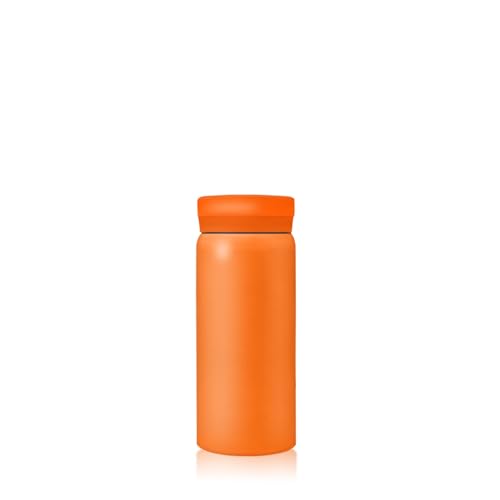 Boziee Termo pequeño de acero inoxidable, 200 ml/300 ml, sin BPA, aislado al vacío, mini termo (naranja, 200 ml)