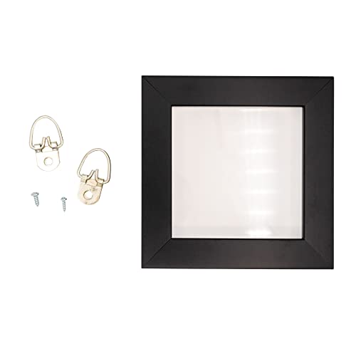 Image of 1-3 /16 inch x 5 /8 inch Zinc-Plated Heavy Duty D Ring Picture Hanger - Pack of 10 with Screws for Picture Frames & Mirrors