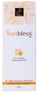 Sunbl ees Gel Sunscreen SPF 50 for All Skin Types | Oil-Free Lightweight &amp; Non-Sticky Sun Protection (60g)