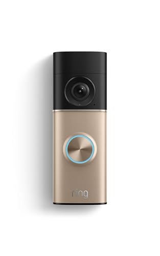 Image of Ring Wired Doorbell Pro (newest model), Home or business security, Retinal 4K with wide-angle video, 10x Enhanced Zoom, and Low-Light Sight, Polished Sandstone