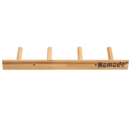 Homode BCH01-4H Modern Bamboo Wooden Entryway Coat Hooks, Bathroom Kitchen Towel Rack thumb #5