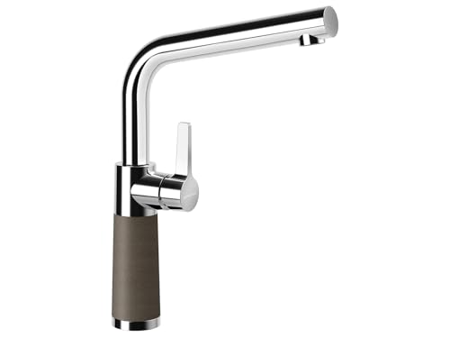 SCHOCK Küchenarmatur SC-540 Bronze – Hochdruck Armatur CRISTALITE mit Festauslauf und Standard Norm-Anschlüssen