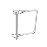 DTGN 6mm x 55mm (DxL) Wellenverriegelungsstift - 1 Stück - Gut für landwirtschaftliche Anhänger Rasen - Karbonstahl Vierkant-Anhängerkupplungsstift - Silberton