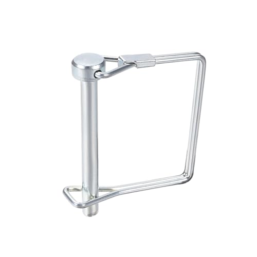 DTGN 6mm x 55mm (DxL) Wellenverriegelungsstift - 1 Stück - Gut für landwirtschaftliche Anhänger Rasen - Karbonstahl Vierkant-Anhängerkupplungsstift - Silberton