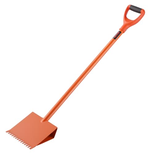 VEVOR Shingle Shovel 1 Pack D-Grip Handle Shingle Roof Ripper High Hardness 45# Steel & Lightweight Easy Tearing Off Roofing & Nails Tool Ideal for Commercial and Residential Use Orange