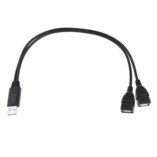 Image of 30cm USB A Male to 2Port USB Female Y-Splitter Extension Adapter Cable