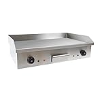 29 Inch Commercial Electric Griddle, 110V 3000W Double Control Electric Griddle Flat Top Grill Countertop Griddle Non-Stick Stainless Steel Teppanyaki Grill Adjustable 50-300℃ For Pancakes Bacon - Image 3