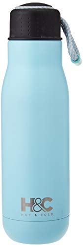 Wecook! H&Amp;C Botella Agua Térmica Acero Inoxidable 500Ml, Cantimplora Termo, Aislamiento Doble Pared, 12 Horas Bebida Caliente / 24 Horas Bebida Fría, Libre De Bpa Y Ftalato, Funda Neopreno, Turquesa