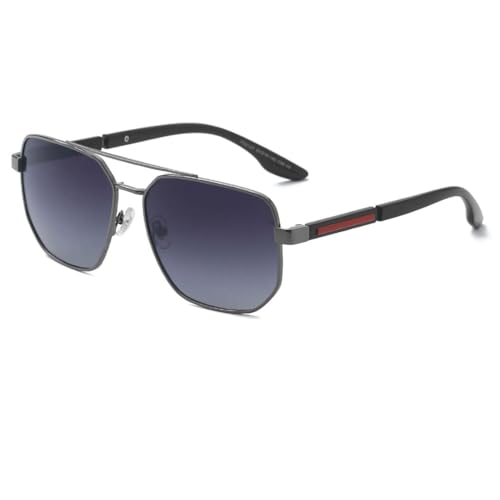 Image of THE MEN THING Men Octogonal 2125 - PRISM NOIR - HD Polarised Sunglasses - UV400 Protection, Stainless Steel Frame