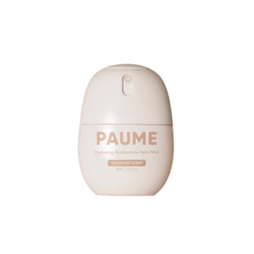 PAUME Antibacterial Hand Mist Spray Fine Mist Cleansing Spray with Niacinamide & Aloe Cedar Citrus Rosemary Lavender Essential Oil Scent Refillable 1 oz