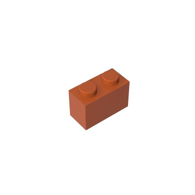 3065 bricks Brick 1x2 Without Bottom Tube 50 Pieces GDS-1545 Compatible with Lego Building Blocks Color:Dark Orange โ image 1