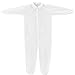 Global Industrial Disposable Polypropylene Coverall, Elastic Wrists/Ankles, White, XL, 25/Case