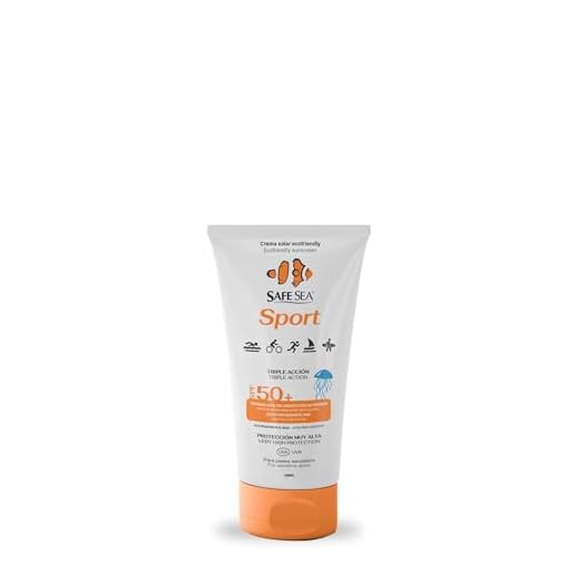 SAFE SEA - Solar Medusas Sport SPF 50 200ml | Protector Solar 50 Muy Resistente al Agua con Alta Protección Solar para Deportistas | Crema Solar Deporte Protege la Piel de la Picadura de Medusas