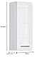 trendteam smart living - Skin - Hängeschrank - Weiß/Weiß Hochglanz - Badschrank 1 Tür (rechts oder Links montierbar) und 1 Einlegeboden - (BxHxT) 30 x 77 x 23 cm - schwarzer Griff - Kratzfest