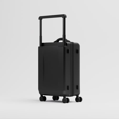 Image of Carry-on LITE (56cm) Cabin Trolley Bag with Digital Weighing Scale, TSA Lock, Cup Holder, 8 Silent Wheels, Alloy Hooks, Polycarbonate Hard-Shell (T5, Space)
