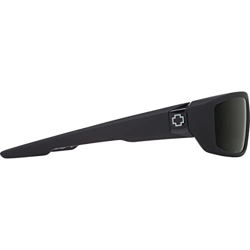 Spy Dirty Mo Sunglasses Soft Matte Black w/ Happy Grey Green Polarized Lens 6709372198643