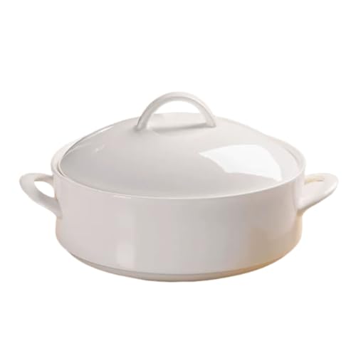 Sopera de cerámica apta para microondas cuenco de porcelana con tapa térmica 2