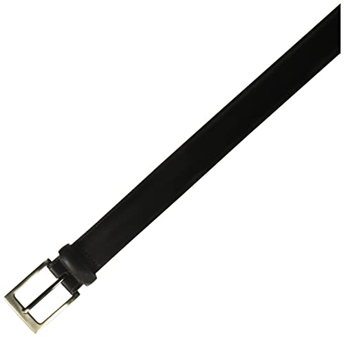 Perry Ellis Men's Timothy Leather Belt with Stitched Edges, Silver Prong Buckle, 1.5" Width (Available in Big & Tall)2