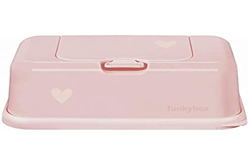 funkybox FB41 Boîte de rangement pour lingettes humides Motif cœurs Rose Cover