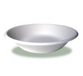 Piatti fondi compostabili in polpa di cellulosa, usa e getta, microonde, resistenti a liquidi, 600 pezzi, biodegradabili per feste e catering, Diam. 19 cm