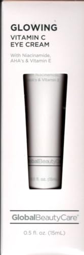 Global Beauty Care Glowing Vitamin C 3 Piece Set with Vitamin C Eye Cream, Vitamin C Skin Cream and Vitamin C Eye Cream with Niacinamide, AHA's & Vitamin E