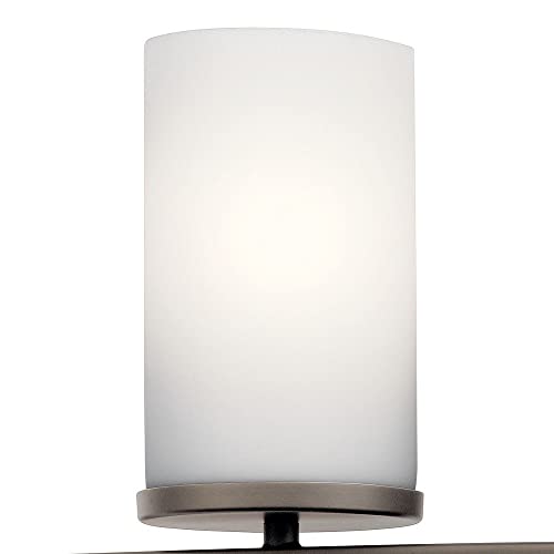 Image of KICHLER Crosby 23 inch 3 Light Vanity Light Satin Etched Cased Opal Olde Bronze,White
