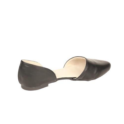 SHOELANDER Women's Point Toe Slip on Leather Shoes for Wide Feet3