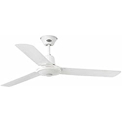 Ventilador Faro Mini Indus Faro Barcelona 33005 - ECO INDUS Ventilador de techo sin luz, acero, color blanco