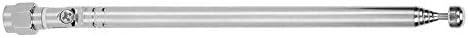 6 Section Silver Rod Telescopic Antenna, Radio Universal Antenna SMA Male Connector Radio Replacement Antenna for TV AM FM Radio Stereo Receiver