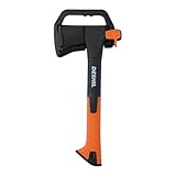 X7 Hatchet Axe, 14” Camping Axe for Wood Splitting & Kindling with Nylon Hollow Handle, Anti-Slip Shock Absorption Grip for Outdoor Survival, Firewood, Hiking & Yard Tools