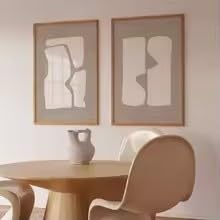 Toiles abstraites ZHUOYA, la solution déco pour réchauffer un salon ou une chambre blanche