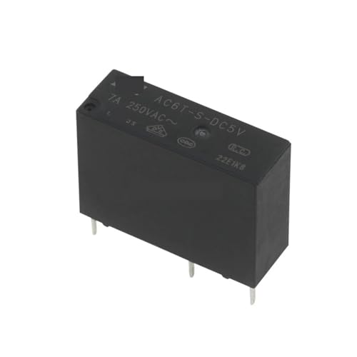 Relé AC6T-S-DC5V de 4 pines y 7A para control de circuitos de baja tensión