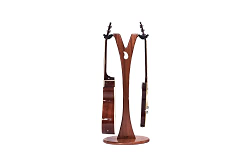 Ruach GS-1 Double support en bois pour guitare acoustique et électrique Acajou - Les Beatles, Paul McCartney, John Lennon, RIngo Starr, George Harrison Ruach GS-1 Double support en bois pour guitare acoustique et électrique Acajou – Image 4