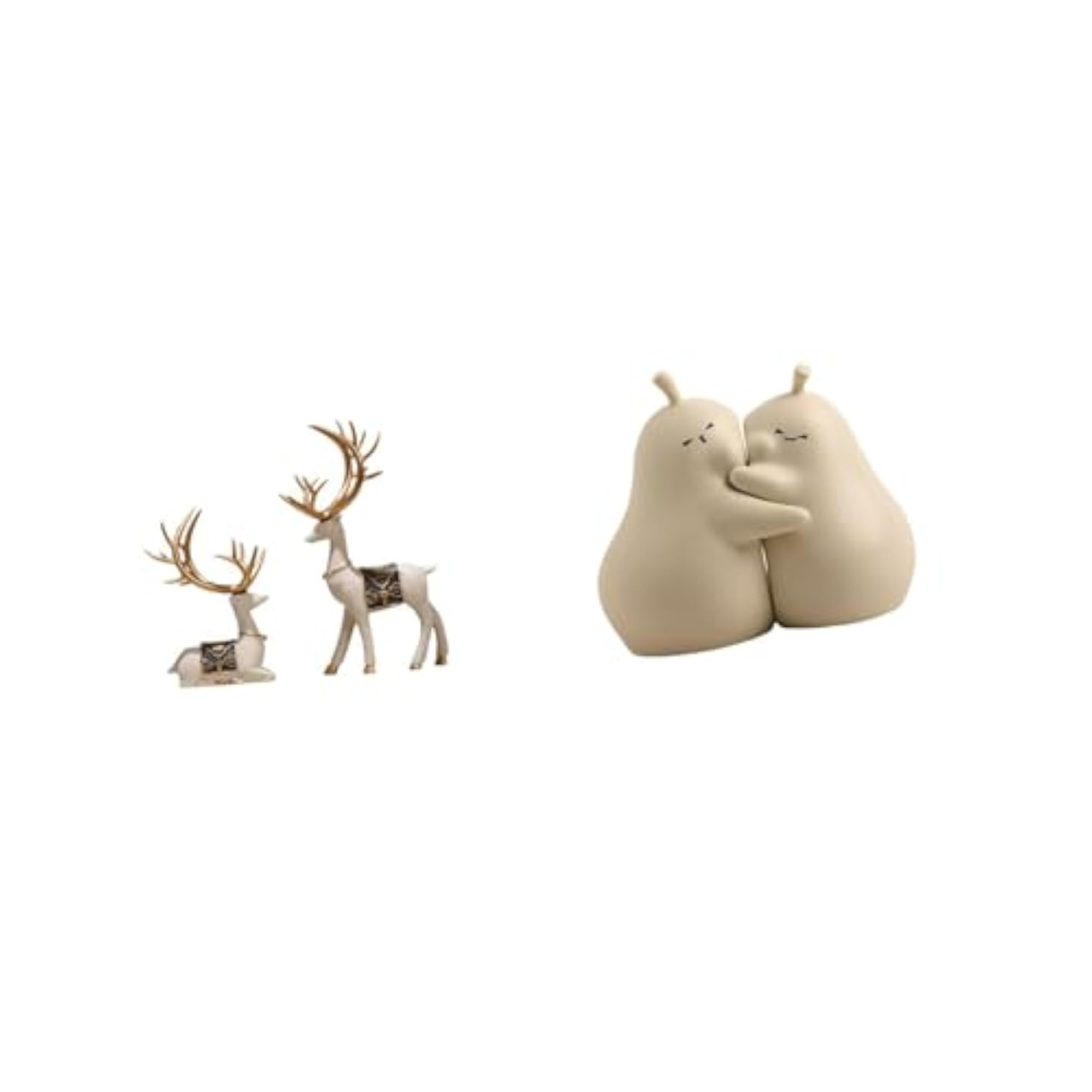 Elegant Reindeer Ceramic Bookend Ornament, Fine Workmanship