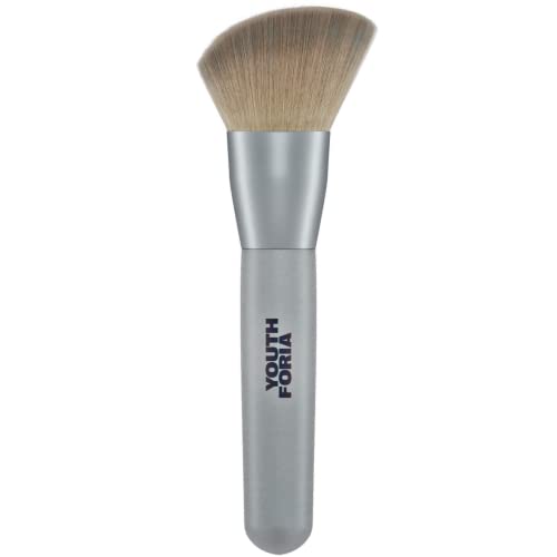 Youthforia Blush Brush, Soft Angled Makeup Brush For Blending Powder, Cream, & Liquid Formulas, Creates A Flawless Finish, Vegan & Cruelty-Free