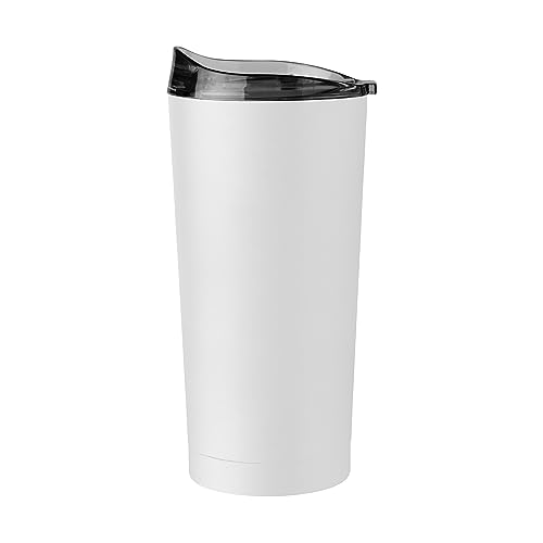 Image of Logo Brands 20 oz Powder Coat Tumbler- Insulated Tumbler with Lid for Water, Iced Tea or Coffee, Smoothie and More