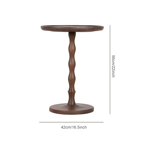 Mesa auxiliar de madera maciza para pisos con poco espacio 2