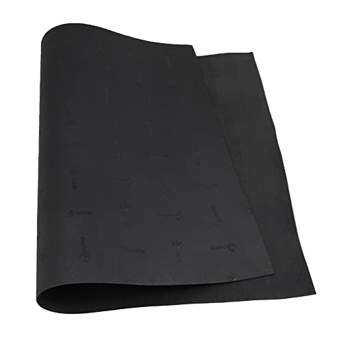 KANEIJI Shoe Repair Rubber Soling Sheet, 57 * 38cm, Thickness can Choose, 1 Sheet (Black, 2mm Thickness)