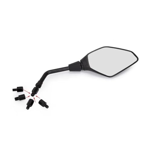 Rétroviseur Moto Guidon Universel Miroir Convexe Scooter Paire ATV Noir