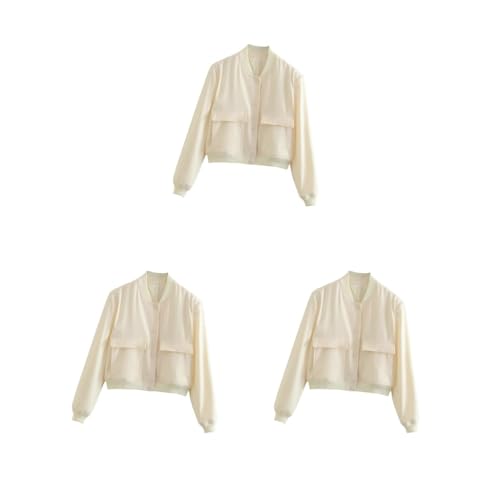 Veste de printemps femme avec deux grandes poches manteau léger taille S