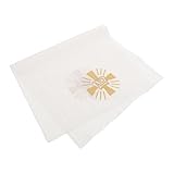 Utilizzo versatile: adatto per ambienti domestici e religiosi, la nostra biancheria per la comunione funge da affidabile asciugamano purificatore per chi serve all'altare e da tradizionale biancheria per l'altare ricamata per tutti i riti e le cerimonie sacre, biancheria per l'altare per la messa cattolica, biancheria per l'altare purificatore