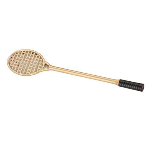 Bolígrafo gel con diseño de raqueta de tenis negro 0.5mm miniatura 7