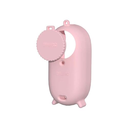 Silicone Protective Case for Insta360 GO3S Thumb-Shape Camera Host Case Lens Cap Anti-Scratch Camera Body Protective Cover Soft Shell Housing Skin Accessories (Pink)