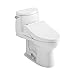 TOTO? WASHLET+? UltraMax? II 1G? One-Piece Elongated 1.0 GPF Toilet and WASHLET+? C5 Bidet Seat, Cotton White - MW6043084CUFG#01