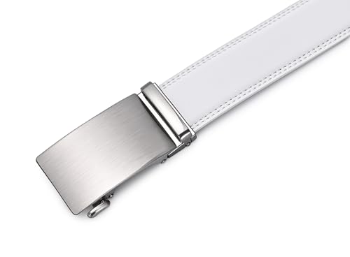 Image of Lingli Men's Belt,Ratchet Dress Belt with Automatic Buckle Brown /Black-Trim to Fit-35mm wide