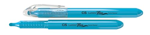 CIS Marca Texto LUMINI FLEX - Azul Neon - Blister com 1 unidade