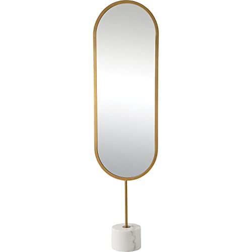 Renwil Taio 70x19 Oval Modern Glass Freestand Mirror in Clear